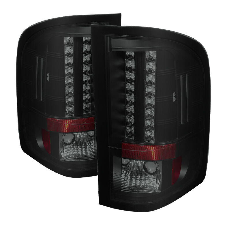 Black Smoke LED Tail Lights For 2007-2013 Chevy Silverado 1500 & 2500HD/3500HD (Pair)
