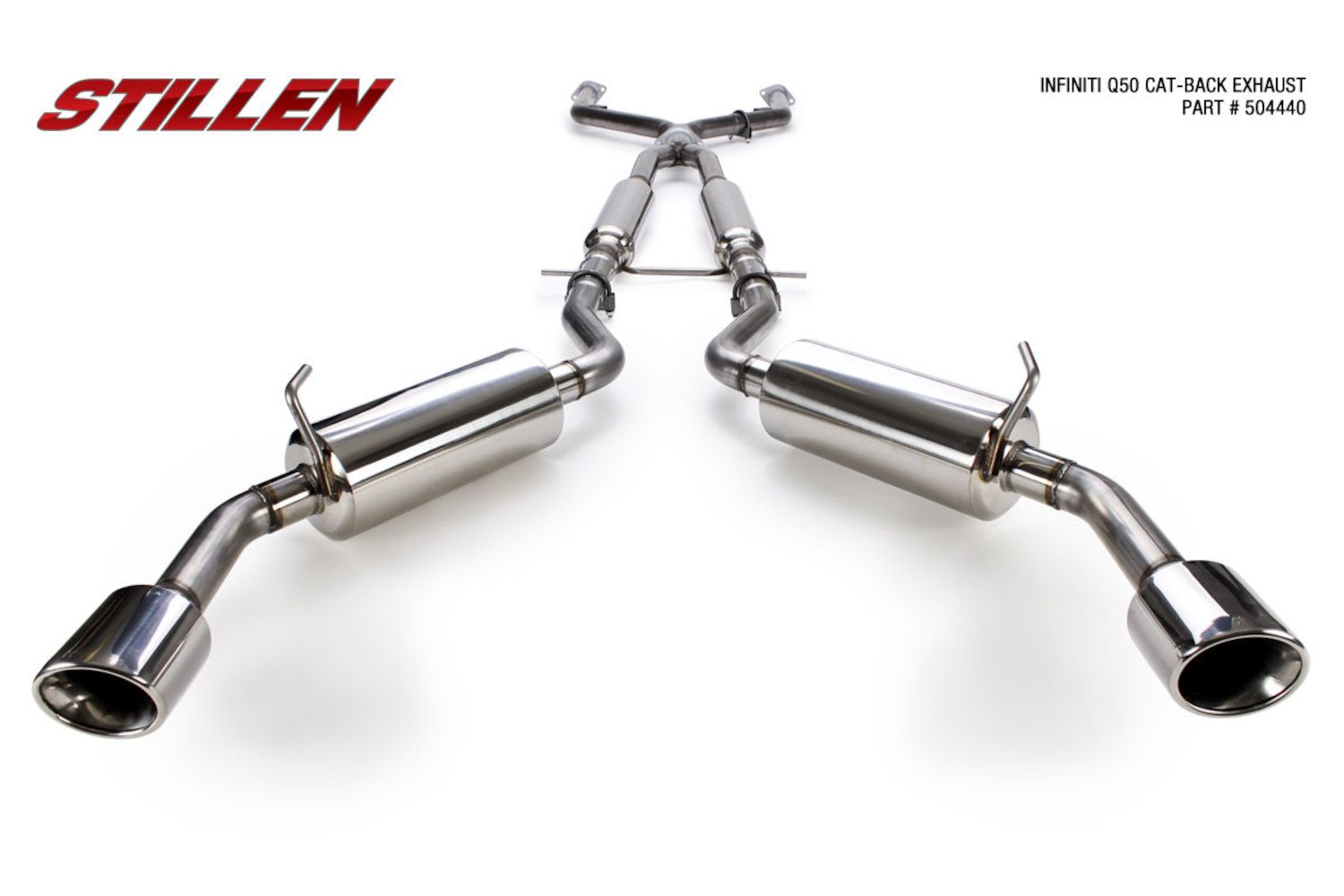 20142015 Infiniti Q50 3.7L V6 Stillen Exhaust System Kit 504440