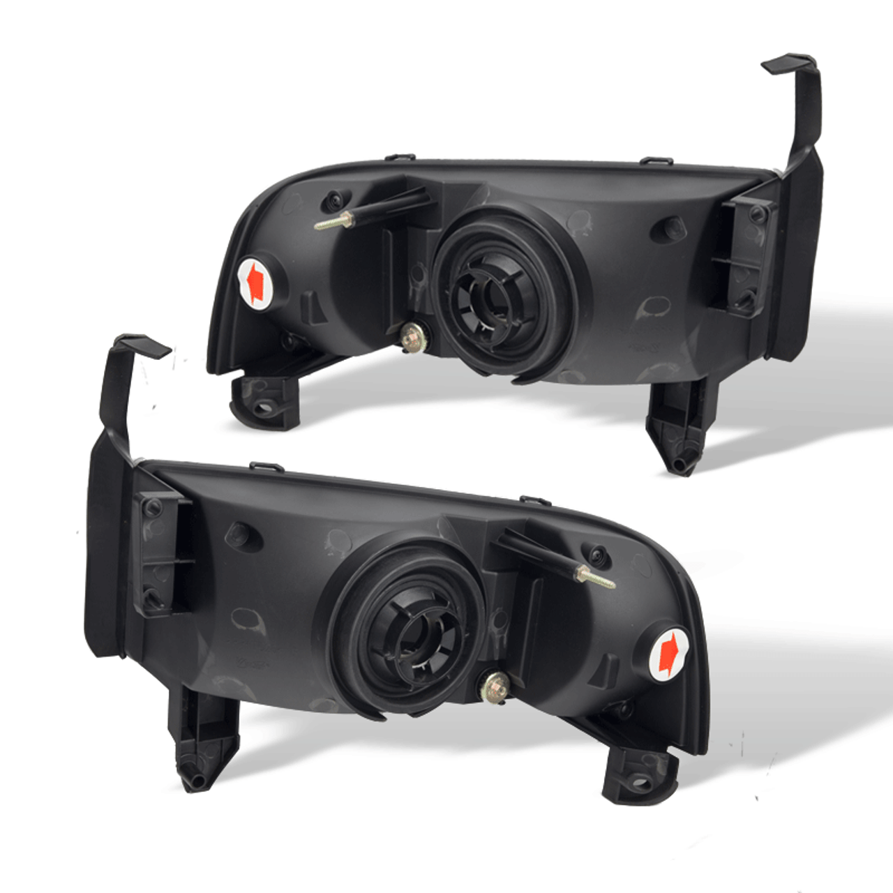 NUVISION for 94-02 Dodge Ram 1500 2500 3500 Black Housing Clear Corner Headlight Lamps