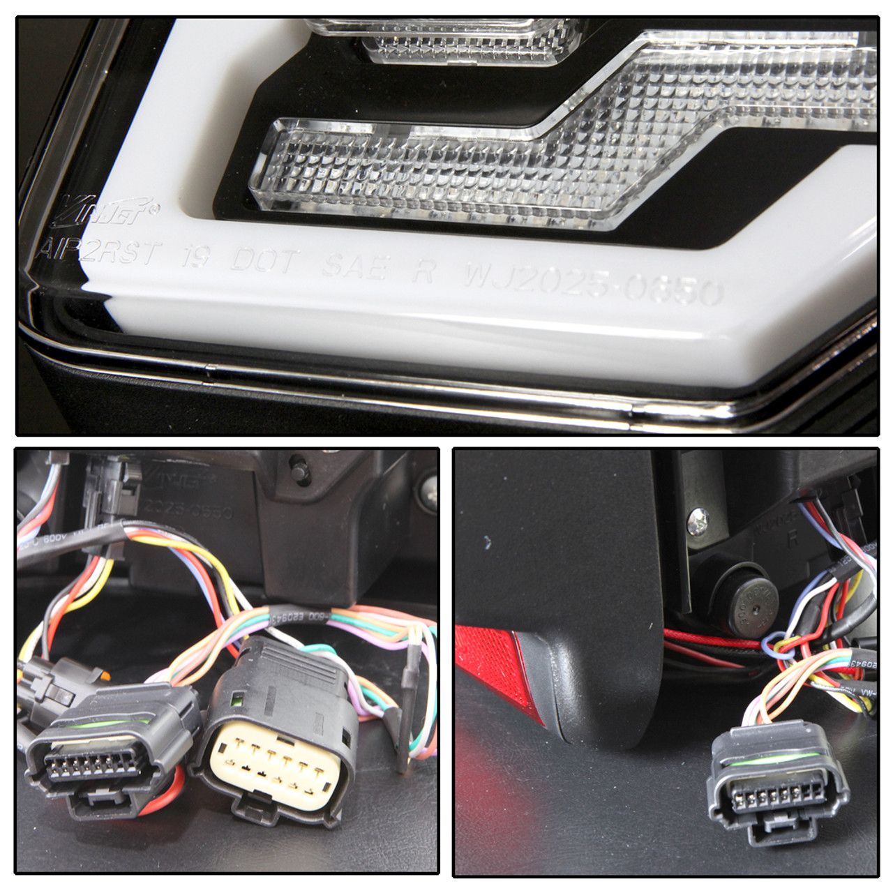 20182023 Jeep Wrangler JL Renegade Style Black/Clear LED Sequential