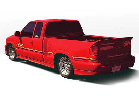 1994-1997 Chevy S10 & Sonoma Ext Cab Stepside w/3rd Door 7pc Ground