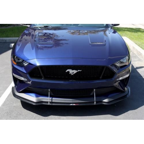 For Ford Mustang Carbon Fiber Front Bumper Lip Splitter Spoiler Strut Rods JQ