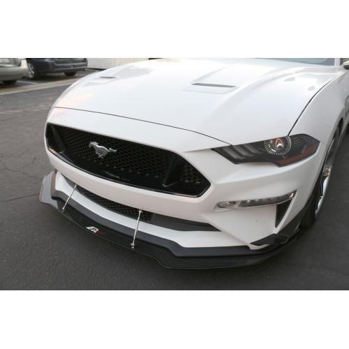 2018-2023 Ford Mustang Base APR Carbon Fiber Front Splitter With Rods - APR-CW-201822